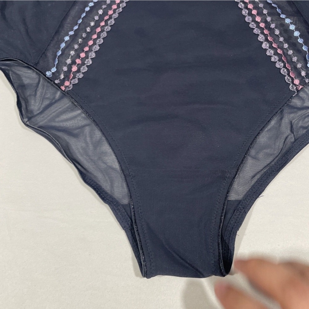 NWT Elomi [ 4XL ] Matilda‎ Embellished Briefs in Unicorn Blue/Grey - Picture 8 of 11